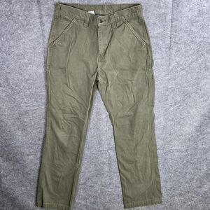 Carhartt Pants Mens 32 x 31 Green Relaxed Fit Utility Workwear Carpenter B324